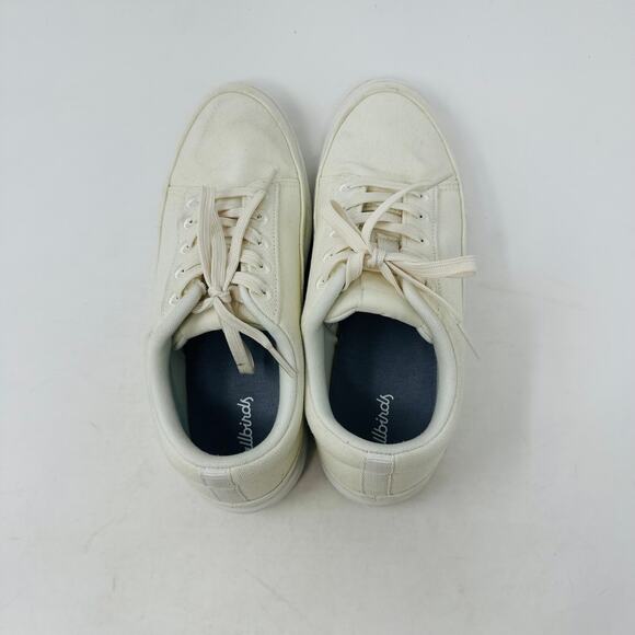 Allbirds Canvas Pacers Sneakers White Eco-Friendly Casual Shoes Lace Up Size 7 - Picture 9 of 13